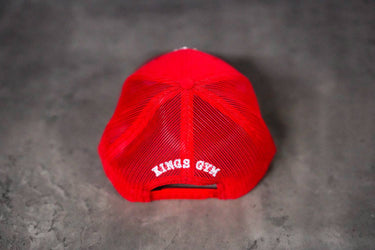 KingsGymRedandWhiteMeshSnapback