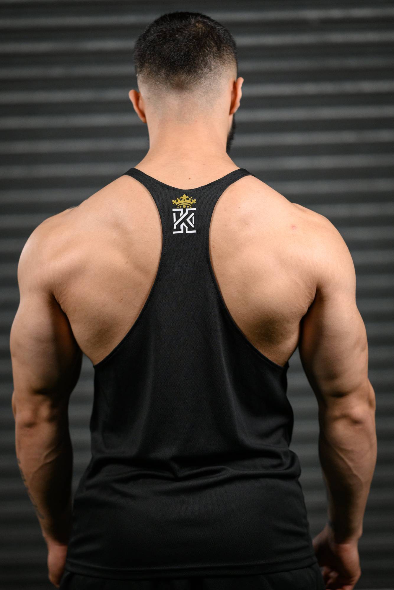 Kings Gym Vest Black Back01
