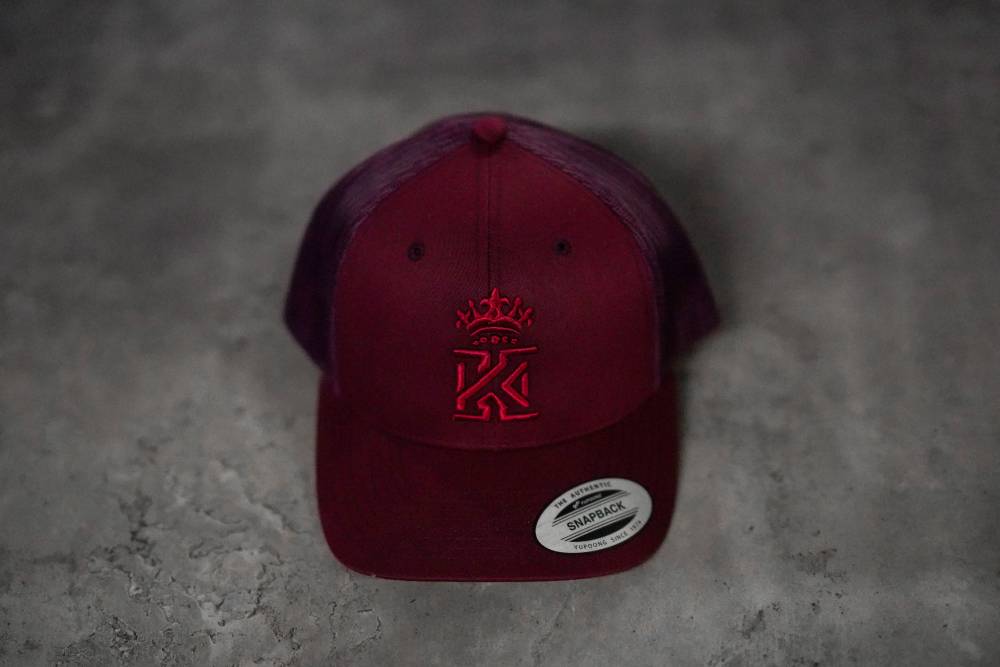 Kings Gyms napback maroon front