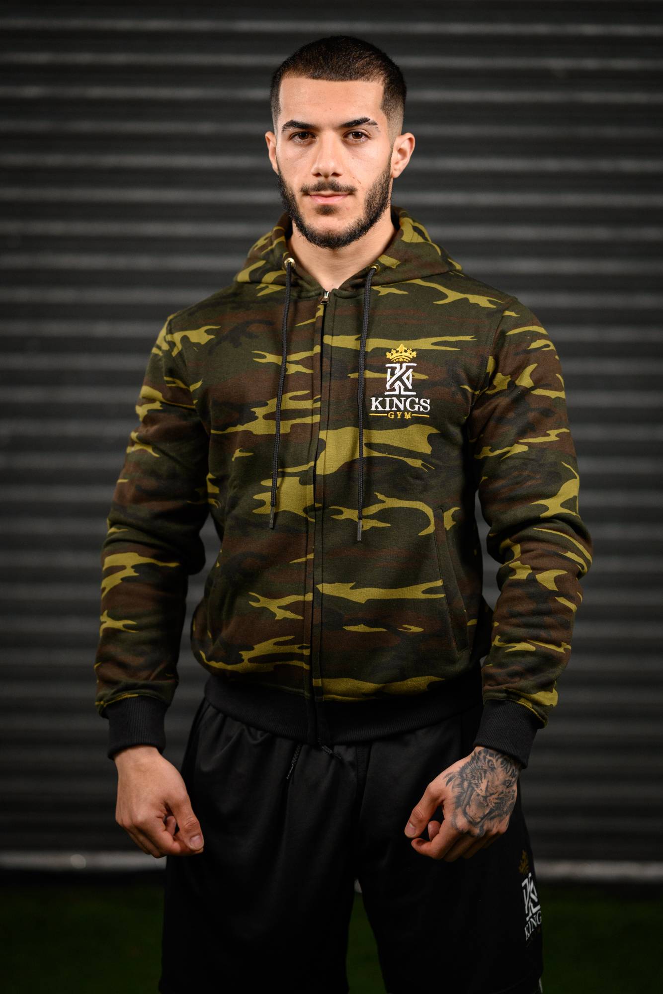 Kings Zip Hoody Camo Front01