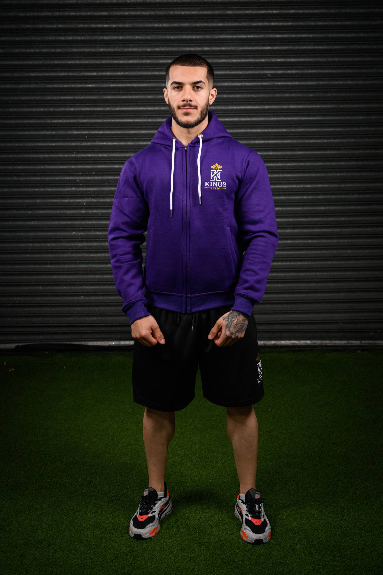 Kings Zip Hoody Purple Front01