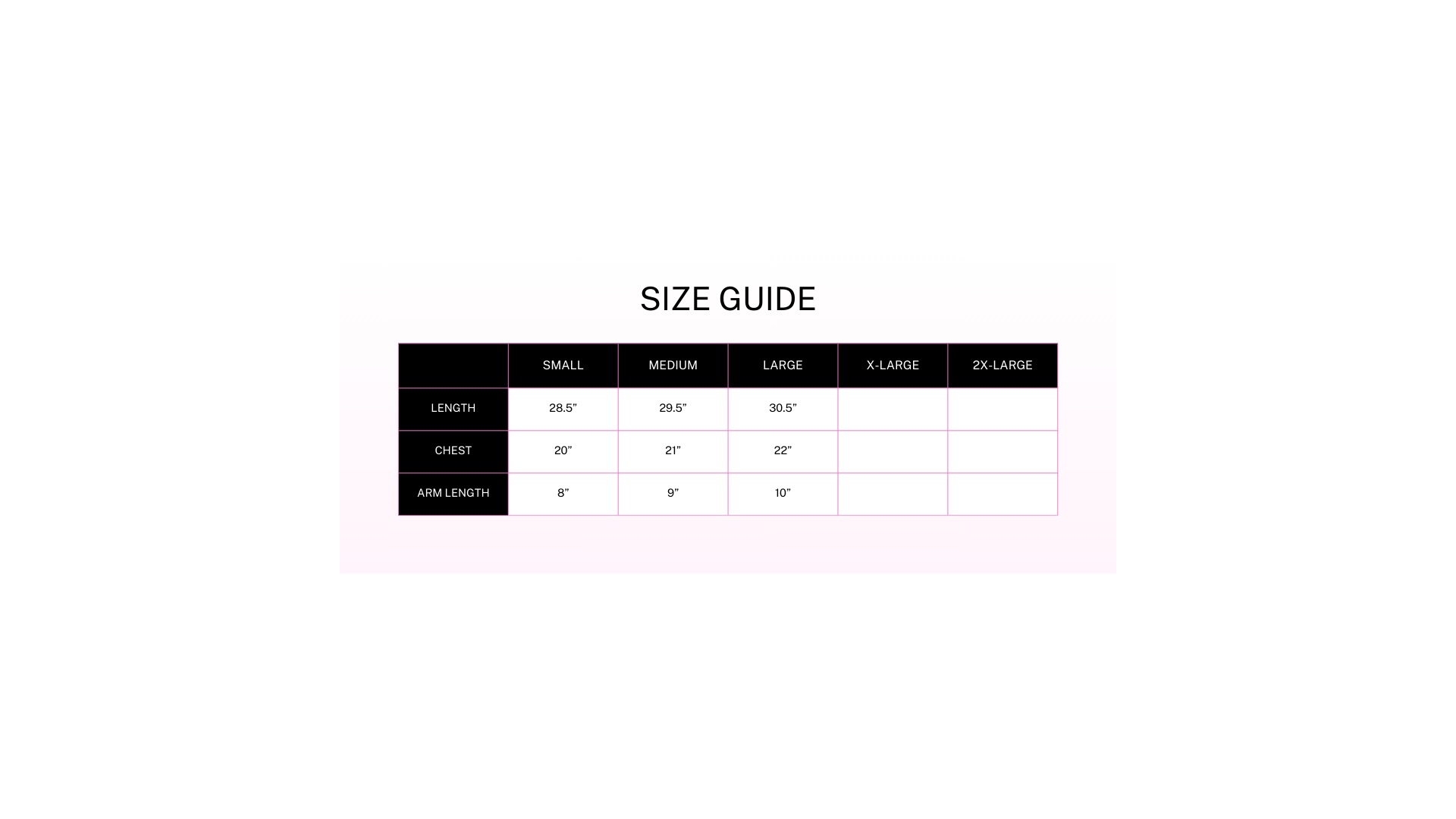 Size Guide